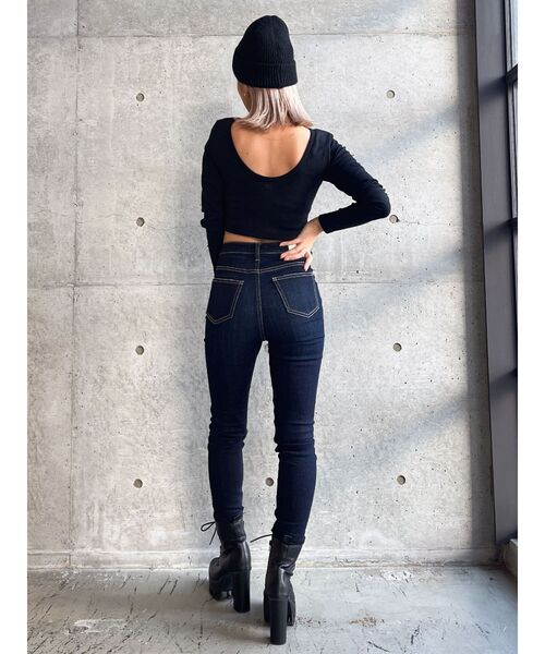 GYDA（ジェイダ）の「GYDIES ANGELS ニットキャップ（ニットキャップ/ビーニー・レディース・ブラック/オフホワイト・FREE）」の10枚目の写真