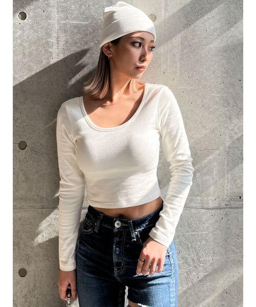 GYDA（ジェイダ）の「GYDIES ANGELS ニットキャップ（ニットキャップ/ビーニー・レディース・ブラック/オフホワイト・FREE）」の11枚目の写真