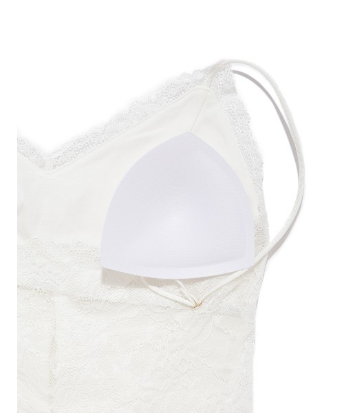 SNIDEL（スナイデル）の「レースカップインナーキャミ（キャミソール・レディース・ホワイト/ブラック/ピンクベージュ・FREE）」の10枚目の写真