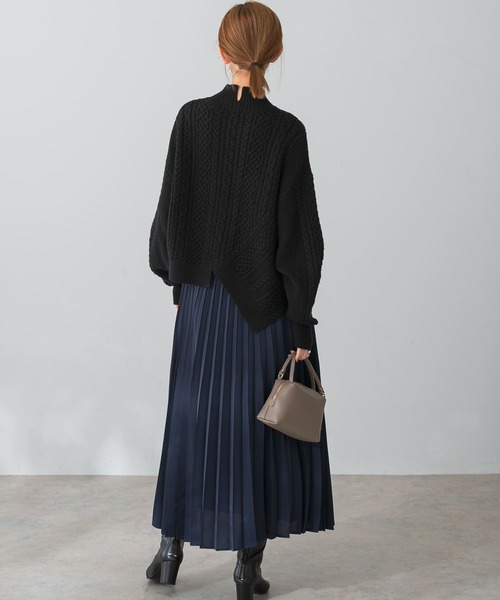 URBAN RESEARCH ROSSO WOMEN（アーバンリサーチ　ロッソ）の「サテンプリーツスカート（スカート・レディース・キャメル/ピンク/ネイビー・36/38）」の15枚目の写真