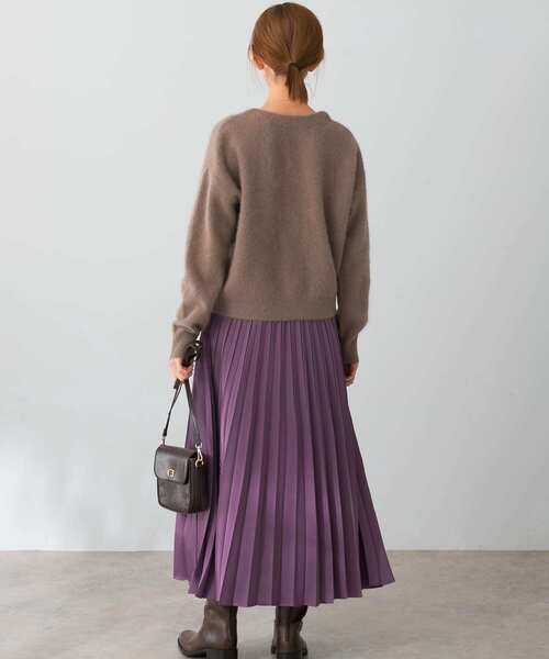 URBAN RESEARCH ROSSO WOMEN（アーバンリサーチ　ロッソ）の「サテンプリーツスカート（スカート・レディース・キャメル/ピンク/ネイビー・36/38）」の21枚目の写真