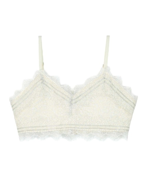 miette(ミエット)の「レーストリムフラワージャガードビスチェ(キャミソール・レディース・アイボリー/ブラック・FREE)」の5枚目の写真