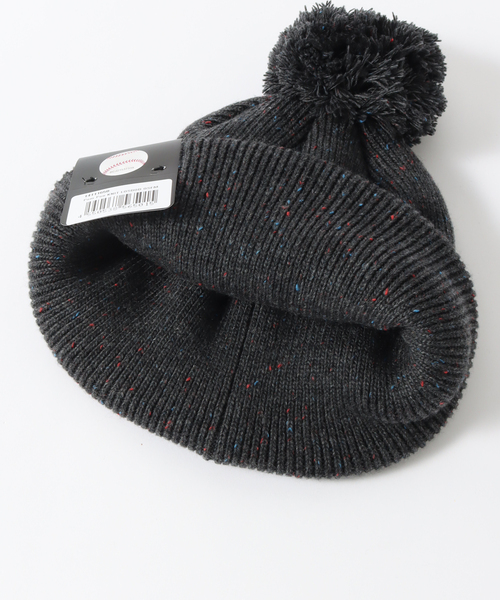 NEW ERA（ニューエラ）の「【NEW ERA / ニューエラ】別注 LA ネップ ポンポンニットキャップ（ニットキャップ/ビーニー・メンズ・アイボリー/ブラックミックス・FREE）」の8枚目の写真