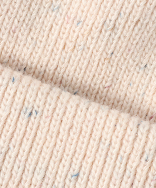 NEW ERA（ニューエラ）の「【NEW ERA / ニューエラ】別注 LA ネップ ポンポンニットキャップ（ニットキャップ/ビーニー・メンズ・アイボリー/ブラックミックス・FREE）」の3枚目の写真