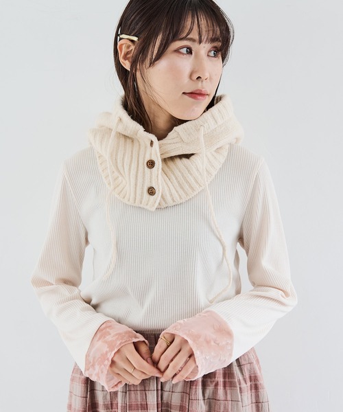 Crisp(クリスプ)の「ベロアフラワースリーブTシャツ(Tシャツ/カットソー・レディース・ブラウン/アイボリー・FREE)」の5枚目の写真
