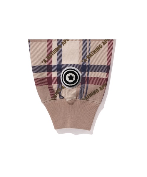 アベイシングエイプ ベージュ ダービージャケット A BATHING APE A BATHING APE（アベイシングエイプ）の「A BATHING APE LOGO