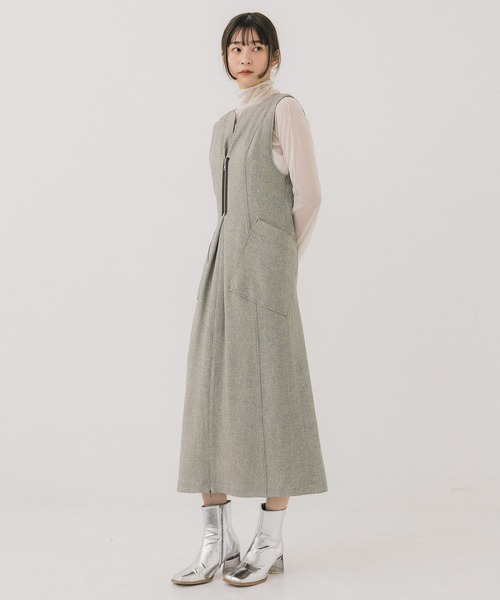 フロントジップジャンスカ（ジャンパースカート）｜PUBLIC TOKYO