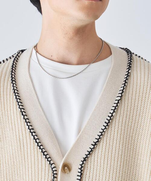 WEGO(ウィゴー)の「WEGO/ハンドステッチカーディガン(カーディガン/ボレロ・メンズ・ブラック/ホワイト/グリーン・MEDIUM/LARGE)」の17枚目の写真