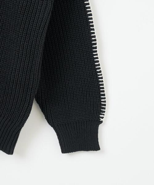 WEGO(ウィゴー)の「WEGO/ハンドステッチカーディガン(カーディガン/ボレロ・メンズ・ブラック/ホワイト/グリーン・MEDIUM/LARGE)」の9枚目の写真