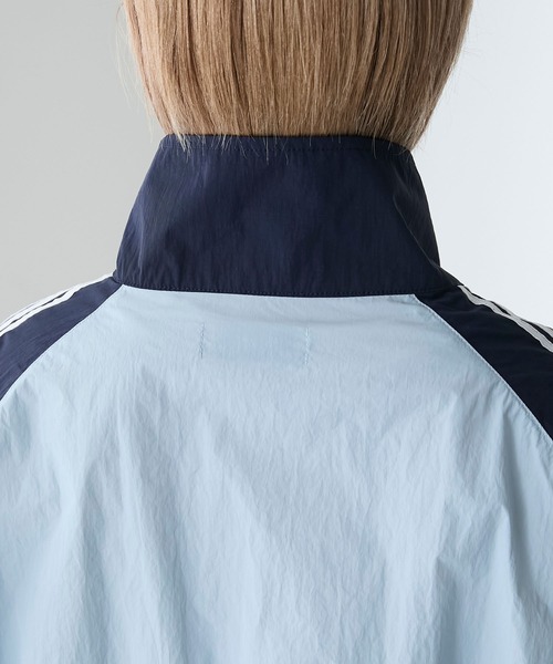 forksy.(フォルクシー)の「【forksy.】【セットアップ対応】ナイロンショート丈ライントラックジャケット(ナイロンジャケット・レディース・パープル/ネイビー/オフホワイト・FREE)」の5枚目の写真