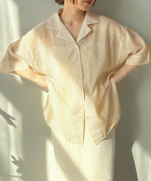 2025年購入アローズ　オープンカラーシャツ　シアーシャツ　ニットT 未使用S 1200025Y0038_m1_a014.jpg