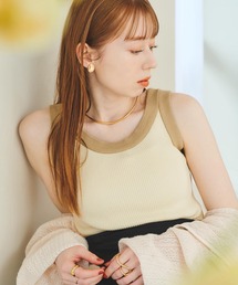 「hinari」 キャミソールニット FREE ベージュ レディース hinari 「hinari」 長袖ニット FREE イエロー レディース