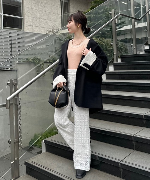 hinari（ヒナリ）の「配色ニットタンクトップ（タンクトップ）」｜詳細画像
