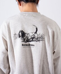 GLOSTER | 【GLOSTER/グロスター】Dogプリント クルーネックスウェット 裏毛 バックプリント(スウェット)