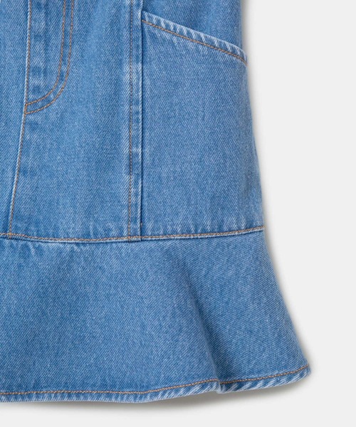 ROPE' PICNIC(ロペピクニック)の「【KIDS】デニム切り替えフレアスカート/リンクコーデ(デニムスカート・キッズ・サックスブルー・110/120/130/140/150)」の8枚目の写真