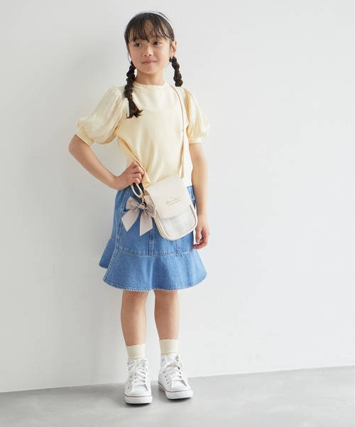 ROPE' PICNIC(ロペピクニック)の「【KIDS】デニム切り替えフレアスカート/リンクコーデ(デニムスカート・キッズ・サックスブルー・110/120/130/140/150)」の15枚目の写真