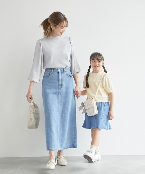 ROPE' PICNIC(ロペピクニック)の「【KIDS】デニム切り替えフレアスカート/リンクコーデ(デニムスカート・キッズ・サックスブルー・110/120/130/140/150)」の17枚目の写真