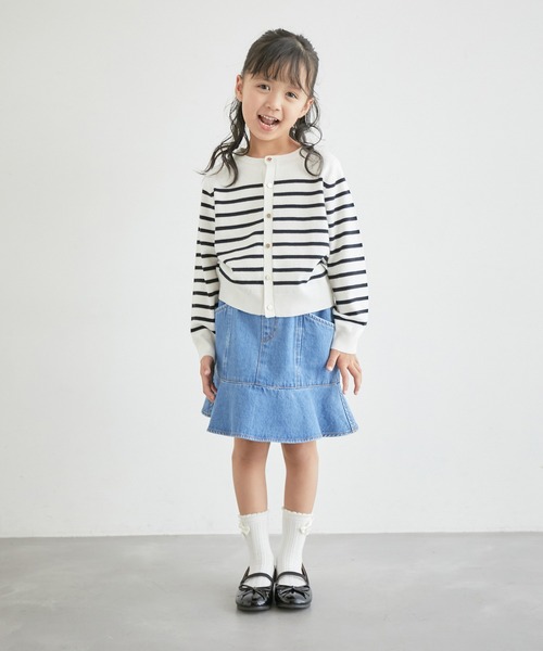 ROPE' PICNIC(ロペピクニック)の「【KIDS】デニム切り替えフレアスカート/リンクコーデ(デニムスカート・キッズ・サックスブルー・110/120/130/140/150)」の18枚目の写真