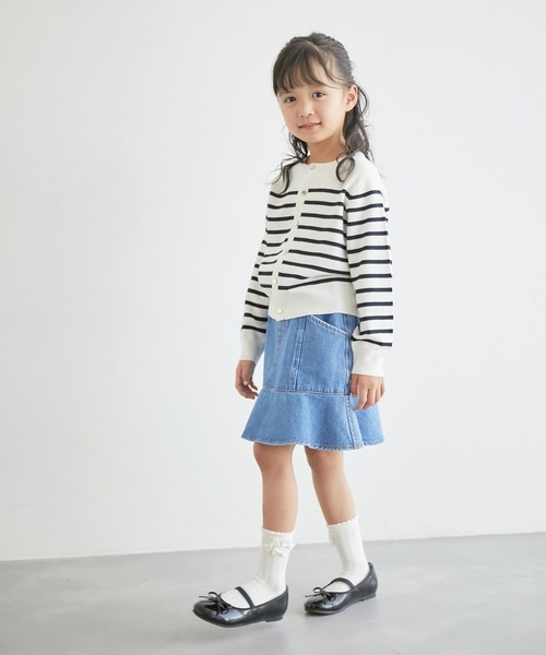 ROPE' PICNIC(ロペピクニック)の「【KIDS】デニム切り替えフレアスカート/リンクコーデ(デニムスカート・キッズ・サックスブルー・110/120/130/140/150)」の19枚目の写真