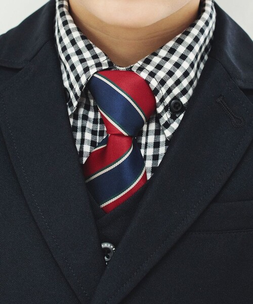 BRANSHES（ブランシェス）の「【フォーマル】ネクタイ（ネクタイ・キッズ・ブルー/ブラック・FREE）」の2枚目の写真