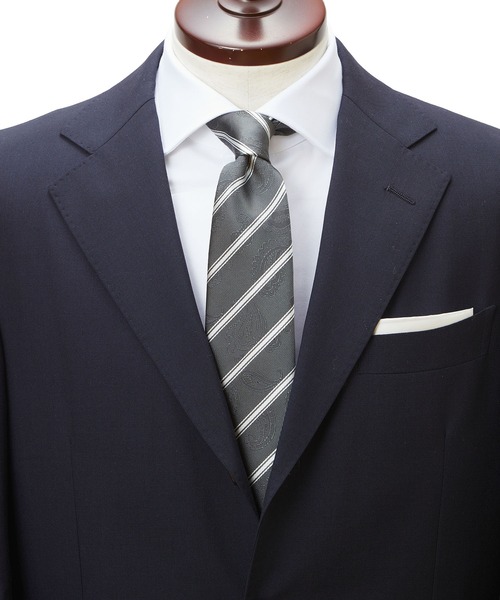 【セール】【CRICKET】クリケット ペイズリー柄地 ストライプ ネクタイ 日本製（ネクタイ）｜Cricket（クリケット）