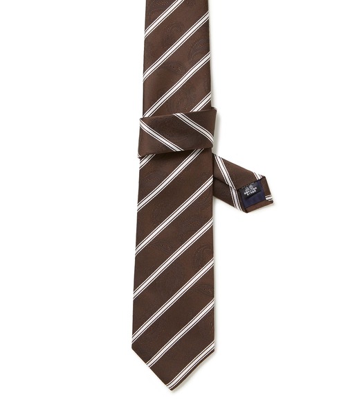 【セール】【CRICKET】クリケット ペイズリー柄地 ストライプ ネクタイ 日本製（ネクタイ）｜Cricket（クリケット）