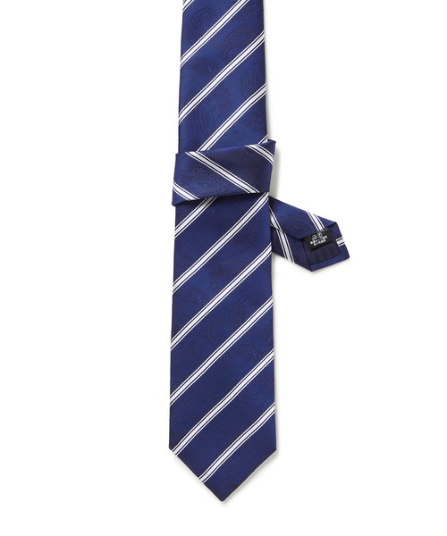 【セール】【CRICKET】クリケット ペイズリー柄地 ストライプ ネクタイ 日本製（ネクタイ）｜Cricket（クリケット）