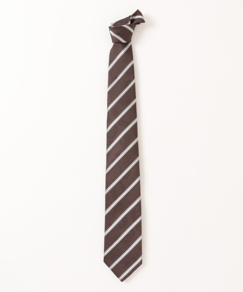 【セール】【CRICKET】クリケット ペイズリー柄地 ストライプ ネクタイ 日本製（ネクタイ）｜Cricket（クリケット）