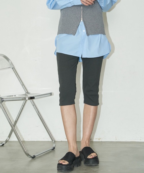 Auntie Rosa Holiday(アンティローザホリデー)の「カットリブサイクルパンツ(その他パンツ・レディース・ブラック/グレー・MT/SMALL)」の19枚目の写真