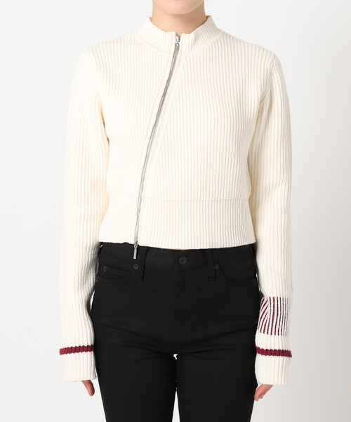 Oriens JOURNAL STANDARD(オリエンス ジャーナルスタンダード)の「《追加》ナナメジップニット(カーディガン/ボレロ・レディース・アイボリー/ネイビー・FREE)」の22枚目の写真