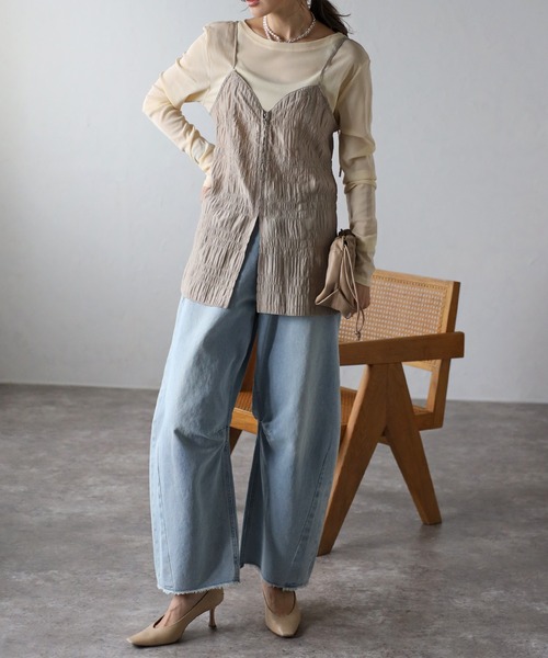 ツイルカーヴィパンツ（デニムパンツ）｜Bonjour Sagan（ボンジュール