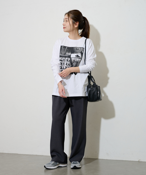 JOURNAL STANDARD（ジャーナルスタンダード）の「LIFE ロンT（Tシャツ/カットソー・レディース・ホワイト/ベージュ・FREE）」の3枚目の写真