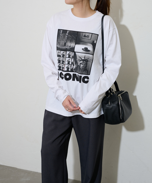 JOURNAL STANDARD（ジャーナルスタンダード）の「LIFE ロンT（Tシャツ/カットソー・レディース・ホワイト/ベージュ・FREE）」の8枚目の写真