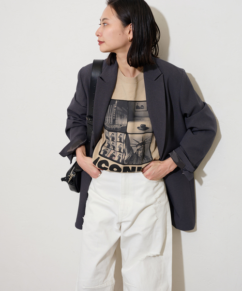 JOURNAL STANDARD（ジャーナルスタンダード）の「LIFE ロンT（Tシャツ/カットソー・レディース・ホワイト/ベージュ・FREE）」の14枚目の写真