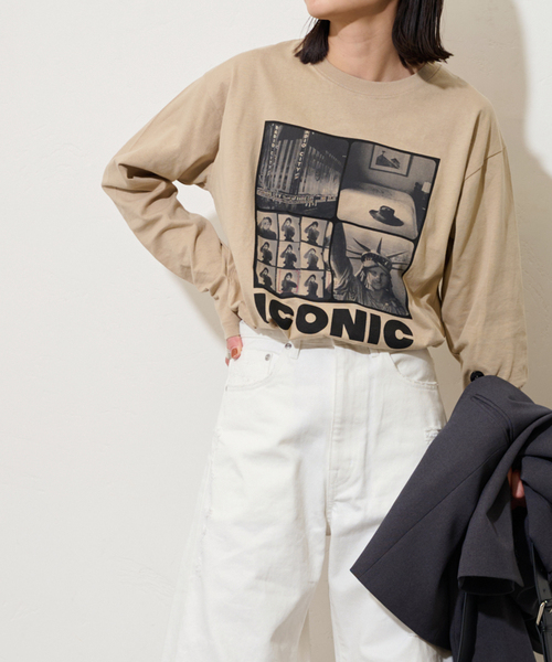 JOURNAL STANDARD（ジャーナルスタンダード）の「LIFE ロンT（Tシャツ/カットソー・レディース・ホワイト/ベージュ・FREE）」の17枚目の写真