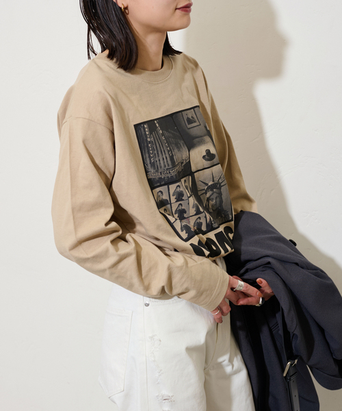 JOURNAL STANDARD（ジャーナルスタンダード）の「LIFE ロンT（Tシャツ/カットソー・レディース・ホワイト/ベージュ・FREE）」の19枚目の写真