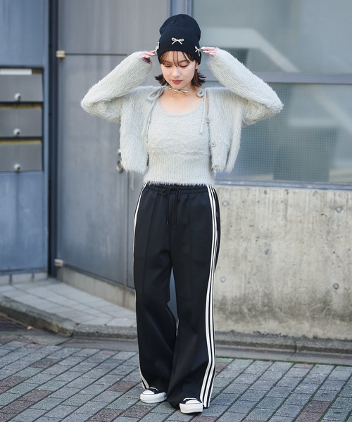 SPINNS（スピンズ）の「リボンシングルビーニー（ニットキャップ/ビーニー・レディース・ブラック/ホワイト/グレー・ONESIZE）」の14枚目の写真