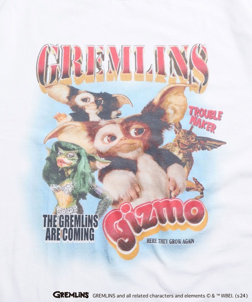 ADPOSION(アドポーション)の「【GREMLINS / グレムリン】ヴィンテージヒップホップ風フォトプリントTシャツ(Tシャツ/カットソー・メンズ・チャコールグレー/ホワイト×ブラック/ブラック/ホワイト・MEDIUM/LARGE/X-LARGE)」の6枚目の写真