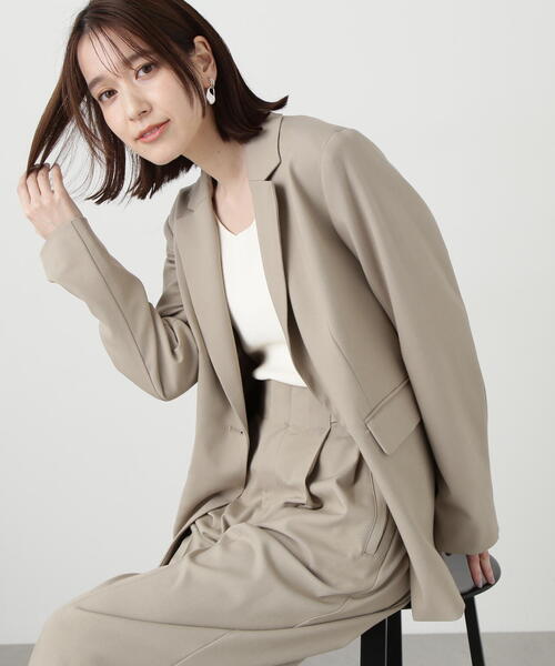 N.（N. Natural Beauty Basic）（エヌエヌナチュラルビューティーベーシック）の「◆シングルブレストデザインテーラードジャケット（テーラードジャケット・レディース・ベージュ/チャコールグレー・MEDIUM）」の16枚目の写真