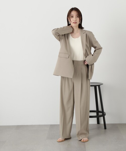 N.（N. Natural Beauty Basic）（エヌエヌナチュラルビューティーベーシック）の「◆シングルブレストデザインテーラードジャケット（テーラードジャケット・レディース・ベージュ/チャコールグレー・MEDIUM）」の18枚目の写真