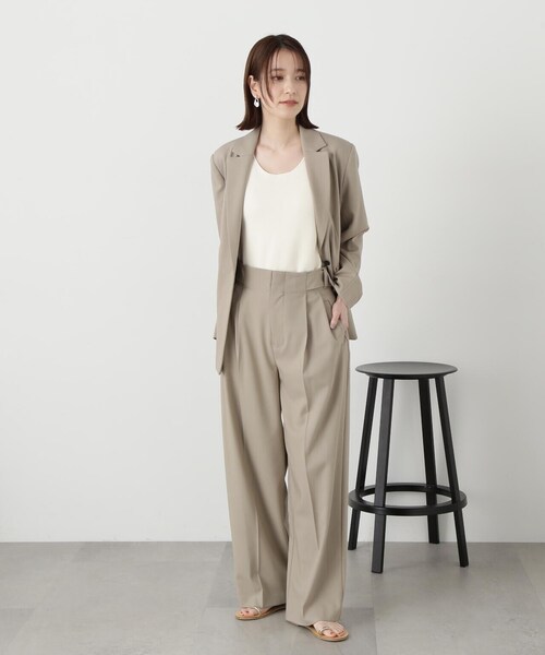 N.（N. Natural Beauty Basic）（エヌエヌナチュラルビューティーベーシック）の「◆シングルブレストデザインテーラードジャケット（テーラードジャケット・レディース・ベージュ/チャコールグレー・MEDIUM）」の19枚目の写真