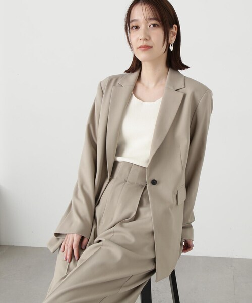 N.（N. Natural Beauty Basic）（エヌエヌナチュラルビューティーベーシック）の「◆シングルブレストデザインテーラードジャケット（テーラードジャケット・レディース・ベージュ/チャコールグレー・MEDIUM）」の21枚目の写真