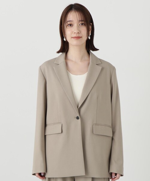 N.（N. Natural Beauty Basic）（エヌエヌナチュラルビューティーベーシック）の「◆シングルブレストデザインテーラードジャケット（テーラードジャケット・レディース・ベージュ/チャコールグレー・MEDIUM）」の22枚目の写真