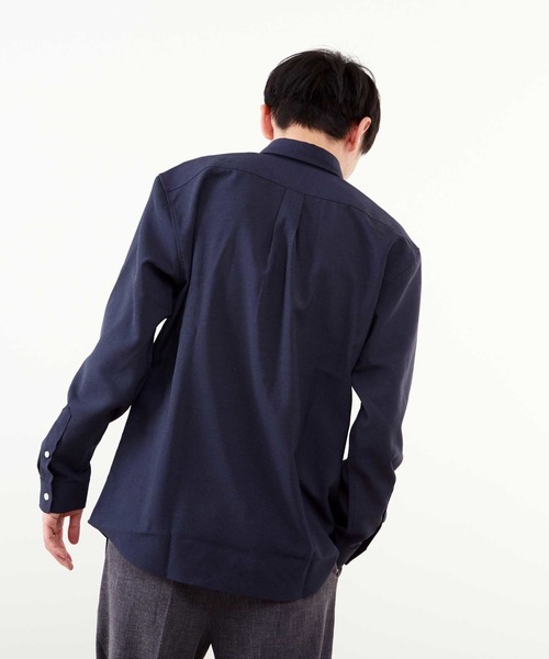 MEN'S MELROSE（メンズメルローズ）の「ウーリースタンダードレギュラーカラーシャツ（シャツ/ブラウス・メンズ・ネイビー/チェック/ホワイト・3/4/2）」の6枚目の写真