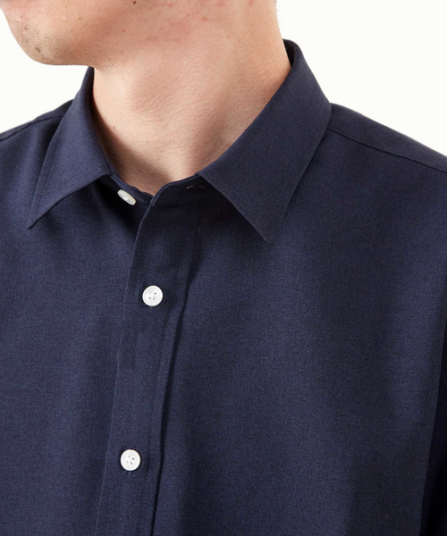 MEN'S MELROSE（メンズメルローズ）の「ウーリースタンダードレギュラーカラーシャツ（シャツ/ブラウス・メンズ・ネイビー/チェック/ホワイト・3/4/2）」の8枚目の写真