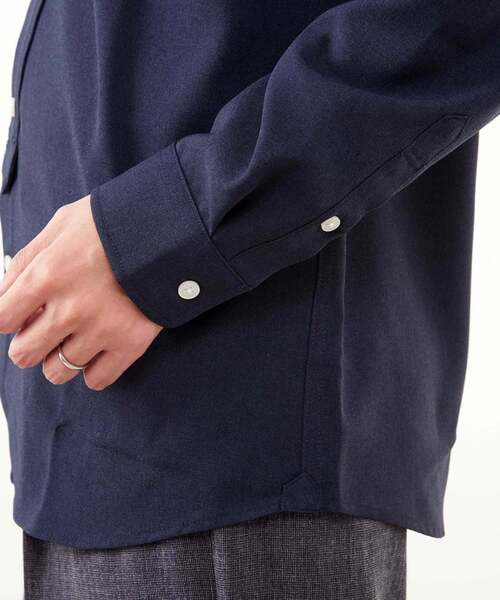 MEN'S MELROSE（メンズメルローズ）の「ウーリースタンダードレギュラーカラーシャツ（シャツ/ブラウス・メンズ・ネイビー/チェック/ホワイト・3/4/2）」の10枚目の写真