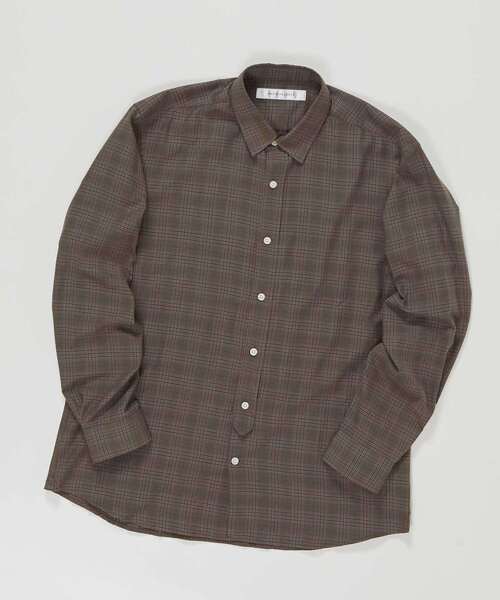 MEN'S MELROSE（メンズメルローズ）の「ウーリースタンダードレギュラーカラーシャツ（シャツ/ブラウス・メンズ・ネイビー/チェック/ホワイト・3/4/2）」の15枚目の写真