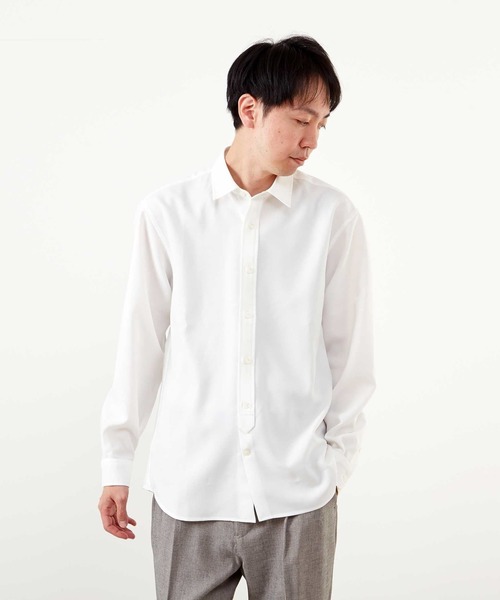 MEN'S MELROSE（メンズメルローズ）の「ウーリースタンダードレギュラーカラーシャツ（シャツ/ブラウス・メンズ・ネイビー/チェック/ホワイト・3/4/2）」の17枚目の写真