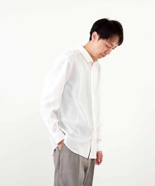 MEN'S MELROSE（メンズメルローズ）の「ウーリースタンダードレギュラーカラーシャツ（シャツ/ブラウス・メンズ・ネイビー/チェック/ホワイト・3/4/2）」の18枚目の写真
