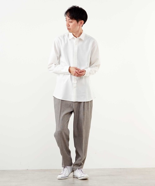 MEN'S MELROSE（メンズメルローズ）の「ウーリースタンダードレギュラーカラーシャツ（シャツ/ブラウス・メンズ・ネイビー/チェック/ホワイト・3/4/2）」の19枚目の写真